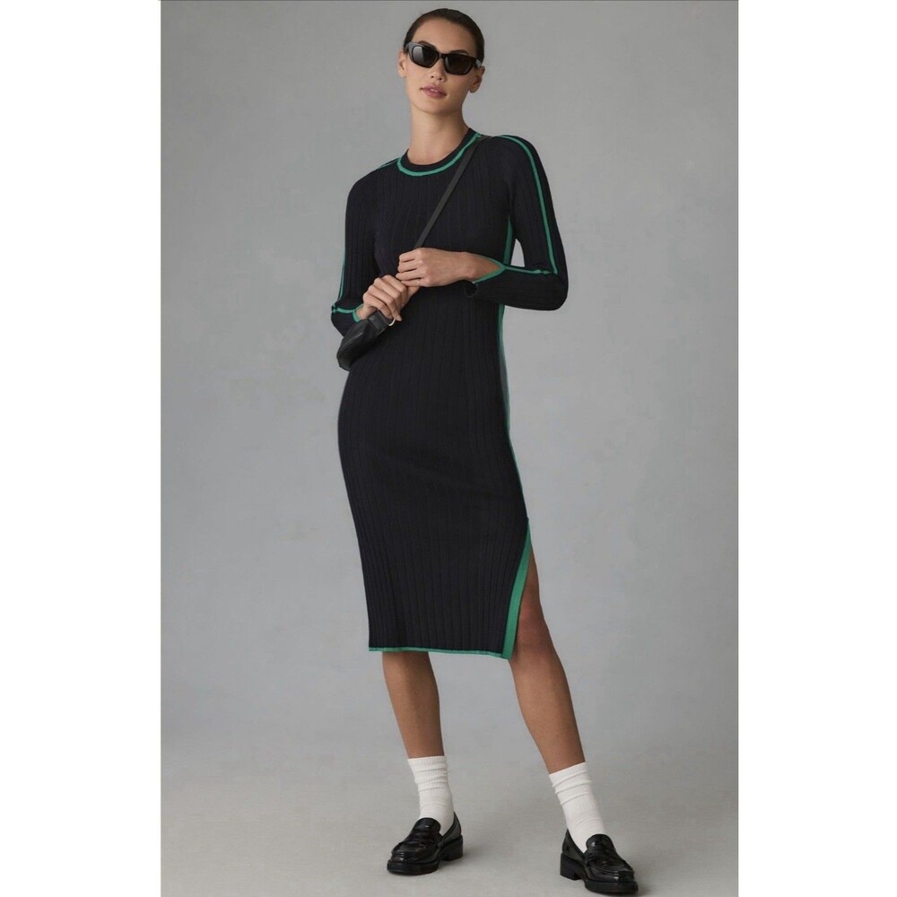 Anthropologie DAILY PRACTICE Women Sporty Sweater Midi Dress LARGE‎ Long Sleeve